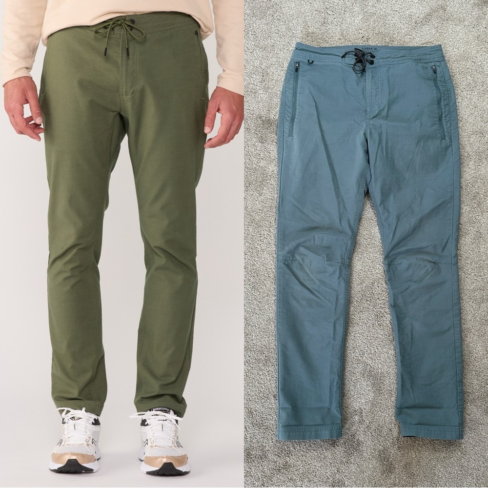 Roark Men’s Layover 2.0 Relaxed Fit Travel Chino Pants Drawstring in Blue 30